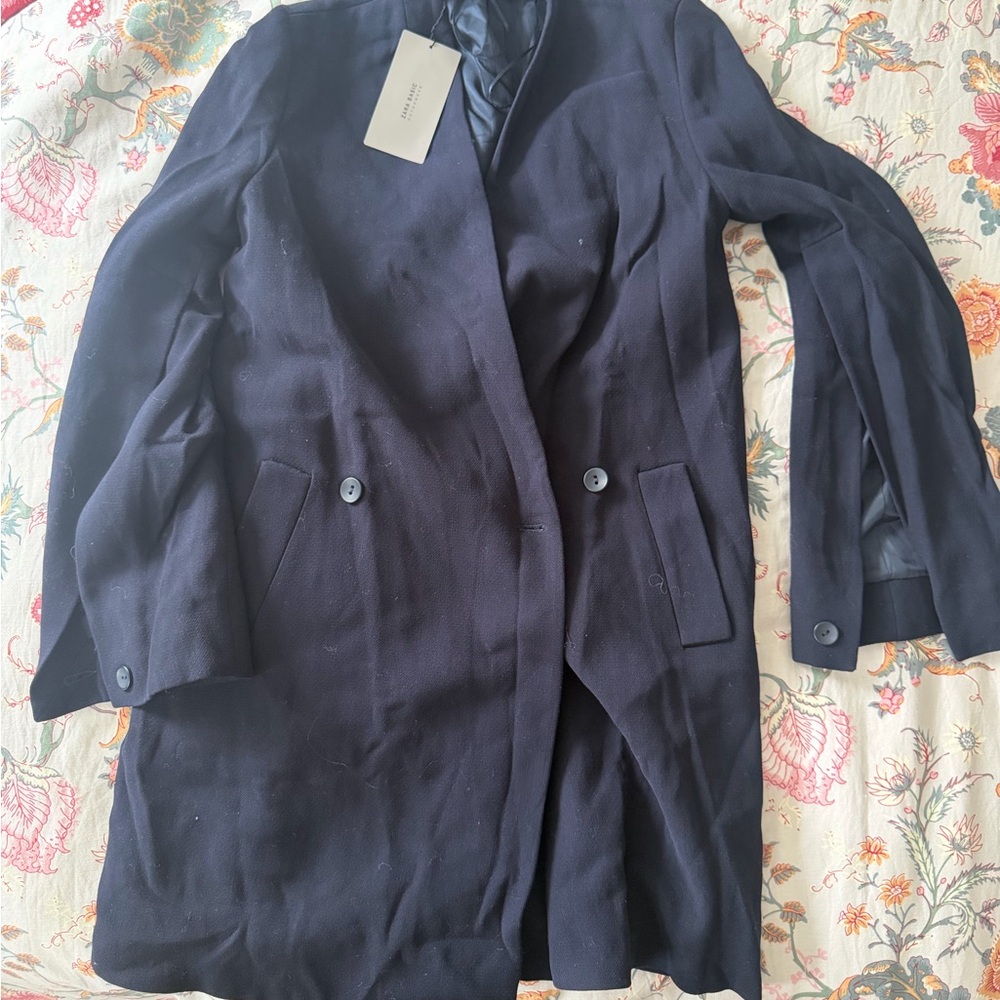 Zara Navy Blue Women's Coat